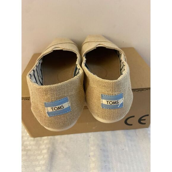 Toms natural textured canvas loafers size 8.5 - Picture 4 of 6